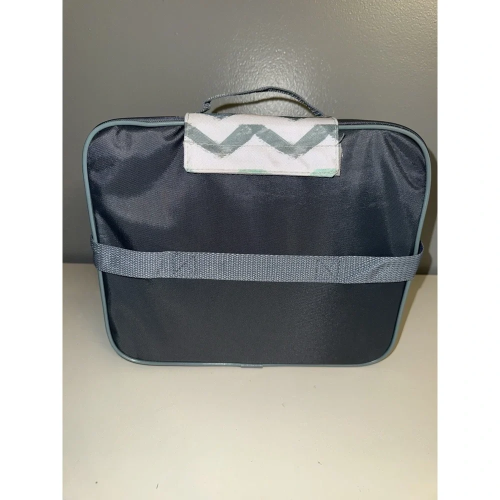 Nuby Easy‎ Go Travel Booster Seat Portable High Chair Gray Chevron 35lb NWOT